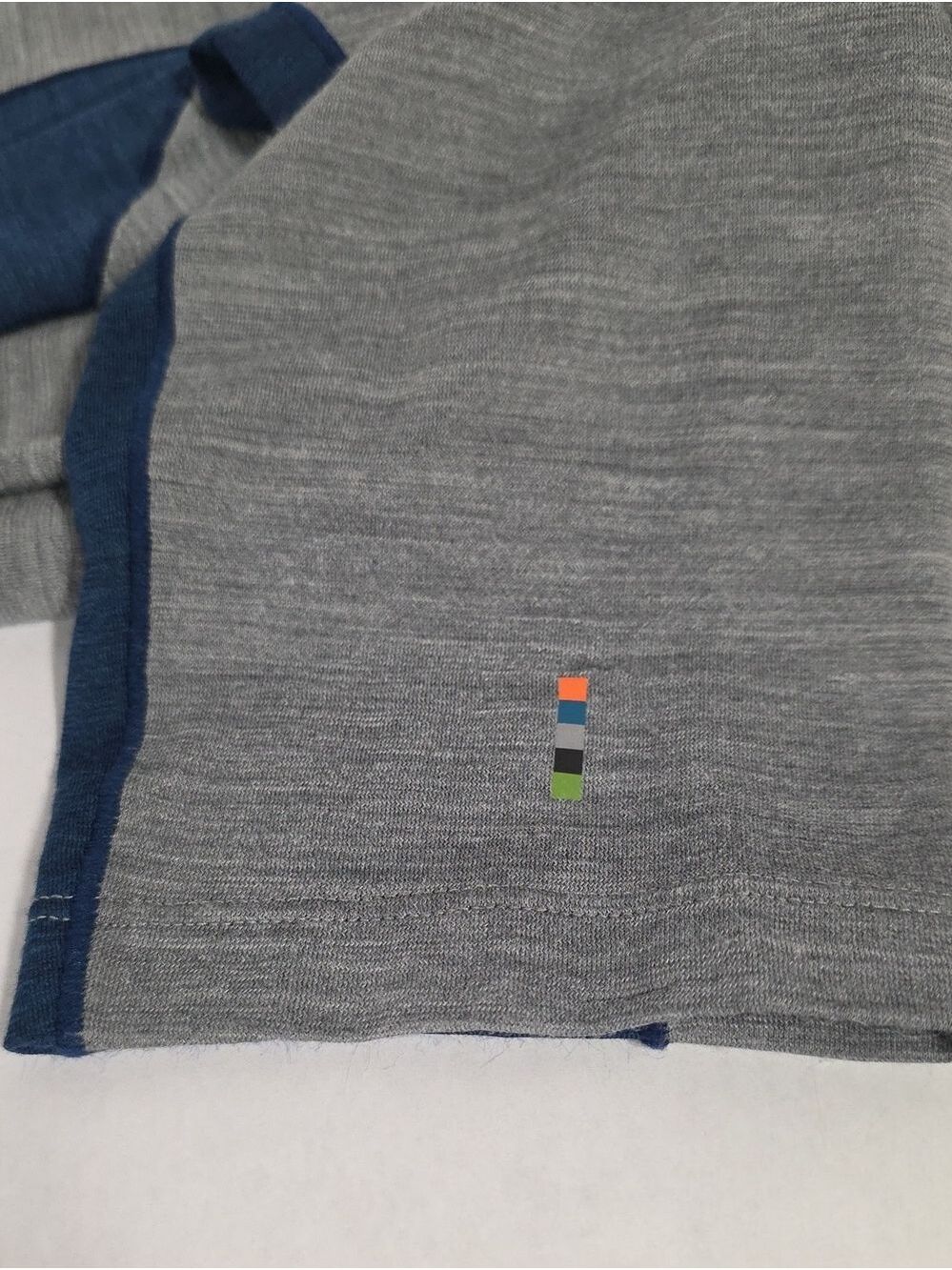 Smartwool Merino Sport 150 1/4 Zip Long Sleeve Pullover Gray Blue - Size Medium - Picture 13 of 13